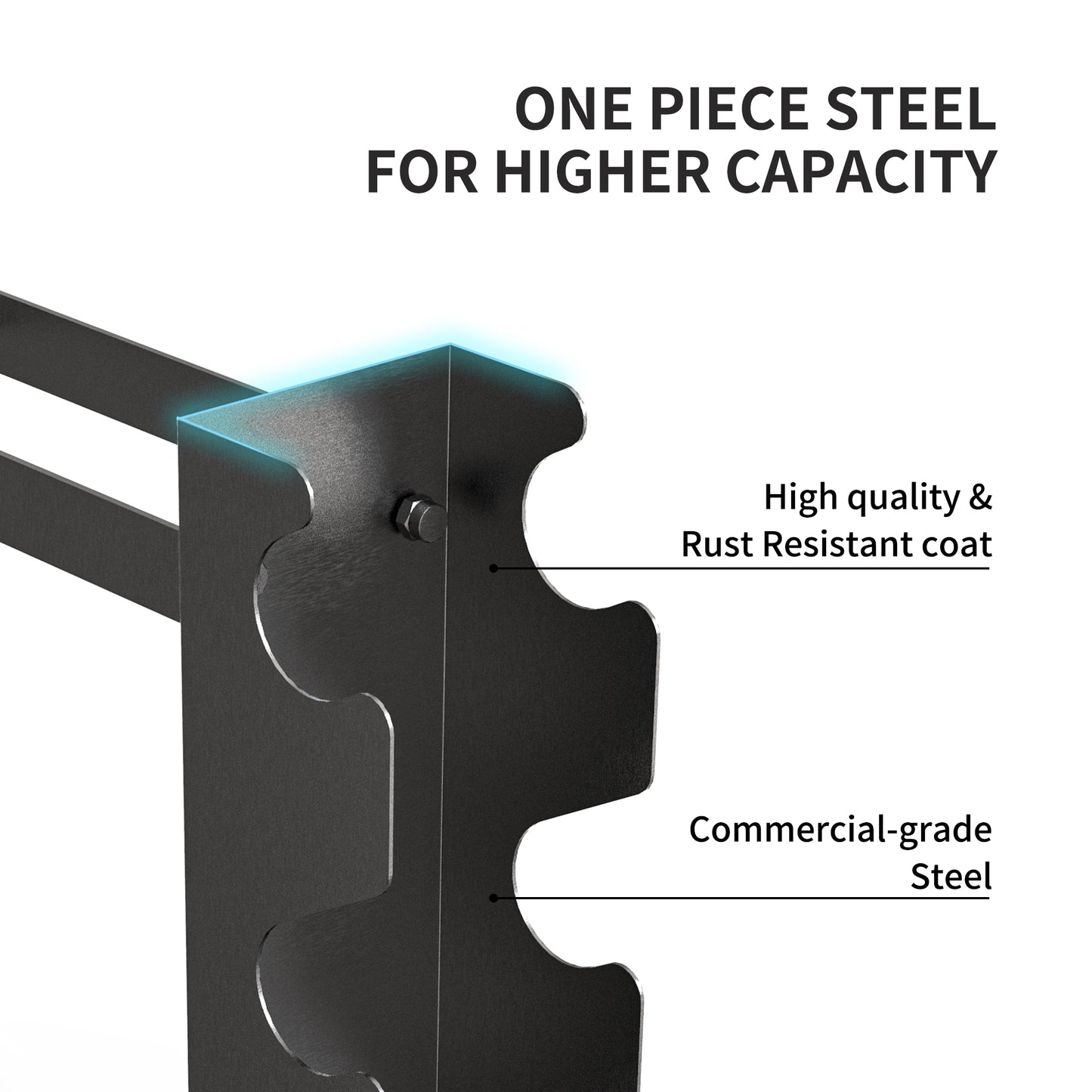 Dumbbell Storage Rack - Steel Rack for Dumbbell and Kettlebell