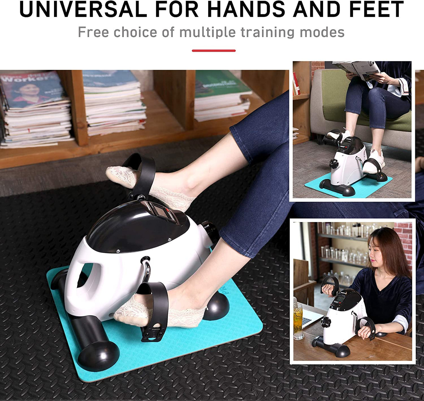 Pedal Exerciser, Mini Exercise Bike with Digital Display