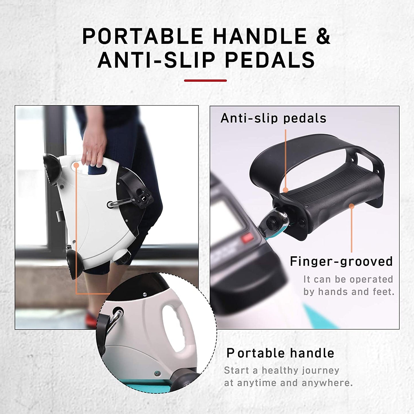 Pedal Exerciser, Mini Exercise Bike with Digital Display