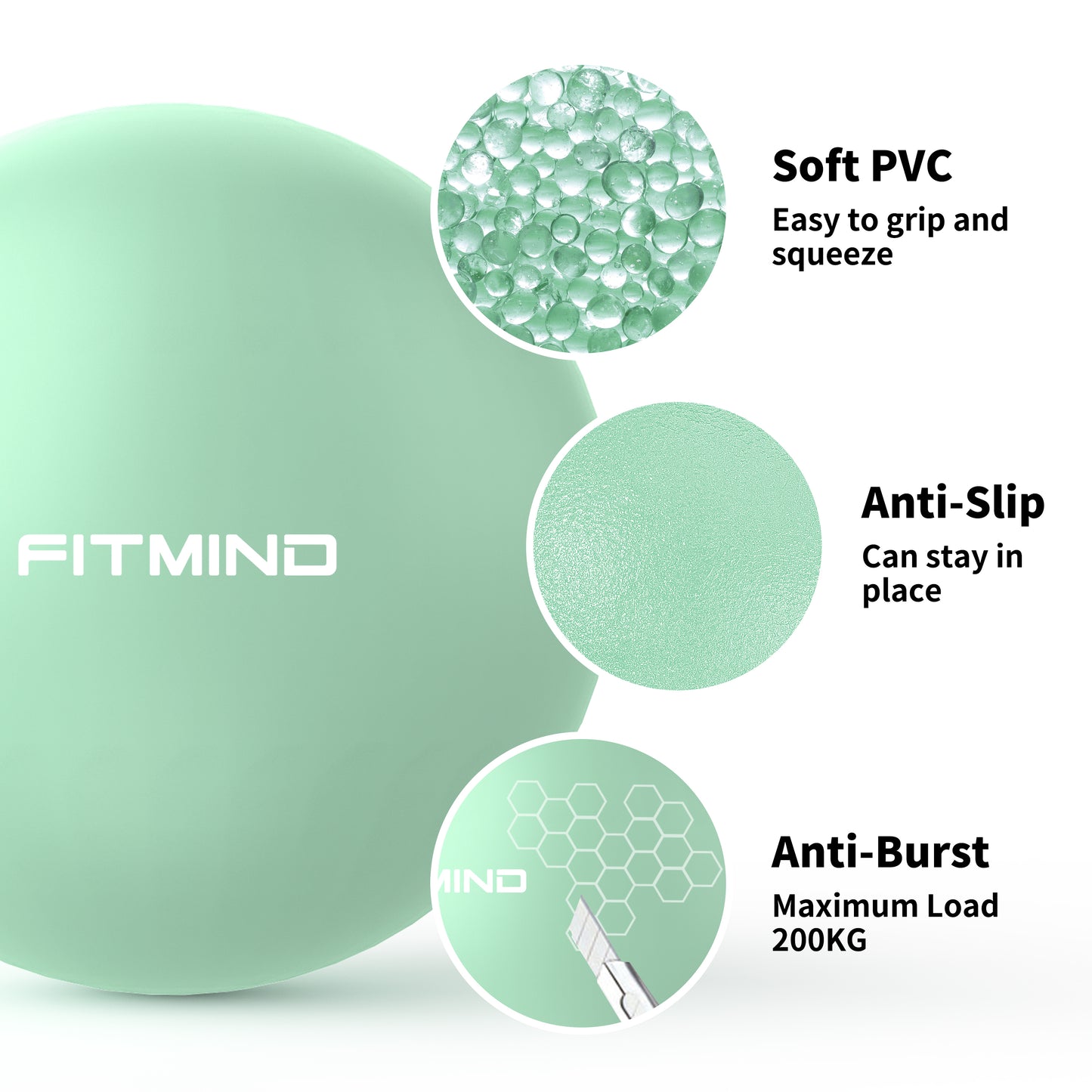 Pilates Ball, Small Exercise Ball - 25cm