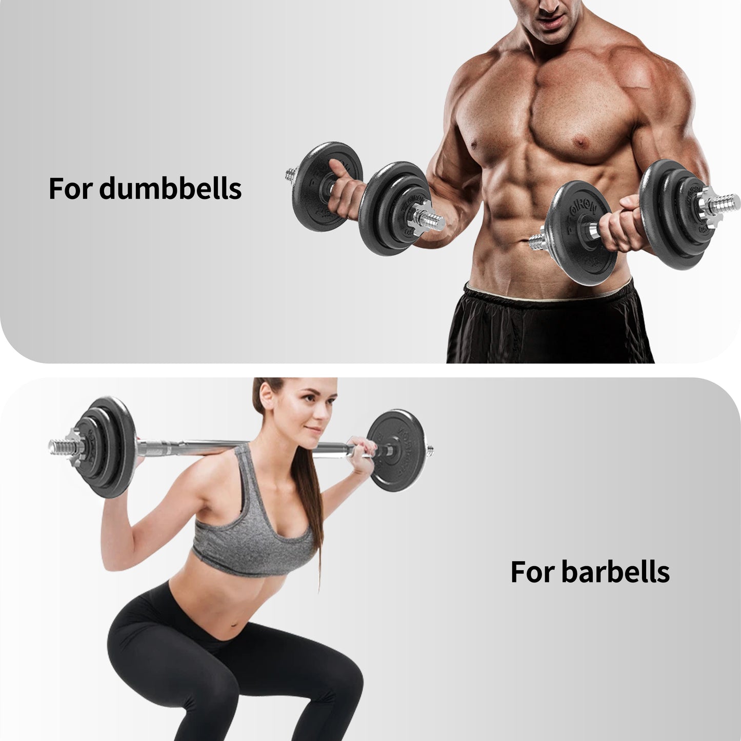 44Lbs Adjustable Dumbbell Set - Cast Iron Dumbbell