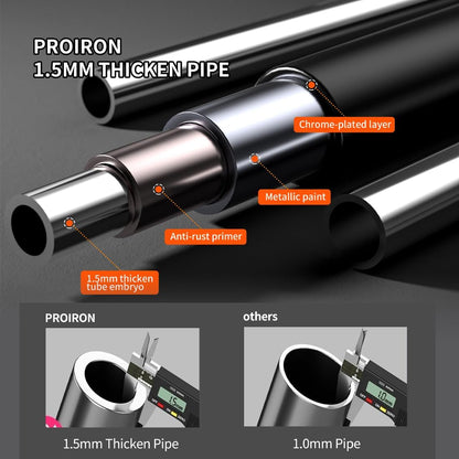 Pull Up Bar, No Screw Design, Thick Steel, 440LB Weight Bearing, Length 28.3in-38.2in, Non-Slip