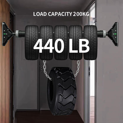 Pull Up Bar, No Screw Design, Thick Steel, 440LB Weight Bearing, Length 28.3in-38.2in, Non-Slip